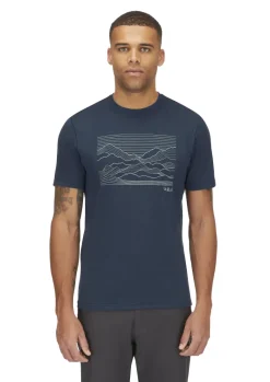 Rab Mens Mantle Outline Tee - Tempest Blue