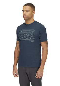 Rab Mens Mantle Outline Tee - Tempest Blue