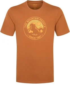 Rab Mens Stance Alpine Peak Tee - Red Earth