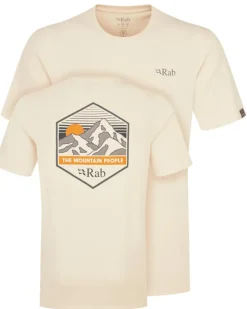 Rab Mens Stance Mountain Peak Tee - Ecru