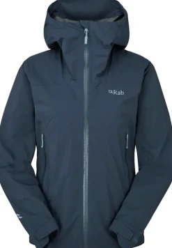 Rab Womens Downpour Light Jacket - Tempest Blue