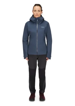 Rab Womens Downpour Light Jacket - Tempest Blue