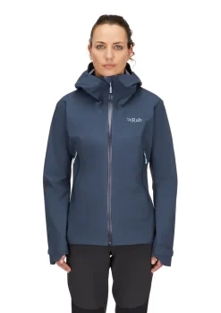 Rab Womens Downpour Light Jacket - Tempest Blue
