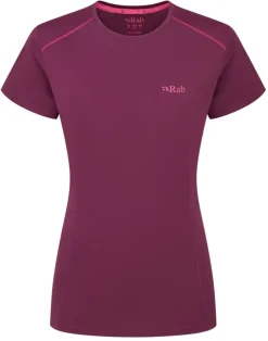 Rab Womens Force Short Sleeved Tee - Mulberry