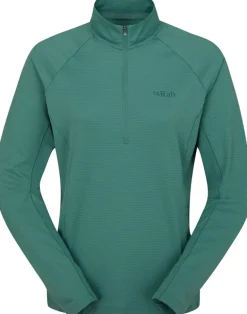 Rab Womens Sonic Long Sleeved Zip-T - Eucalyptus
