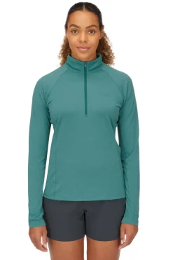 Rab Womens Sonic Long Sleeved Zip-T - Eucalyptus