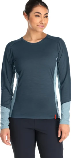 Rab Womens Syncrino Base LS Tee - Orion Blue