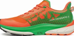 Scarpa Mens Golden Gate 2 ATR Running Shoe - Orange Fluo-Spring Green