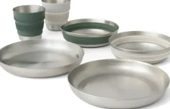 Sea To Summit Detour Stainless Steel Collapsible Dinnerware Set - 2P - 6 Piece