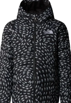 The North Face Girls Reversible Perrito Hooded Jacket - TNF Black Vector Field
