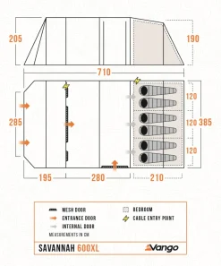 Vango Savannah 600XL Tent Package